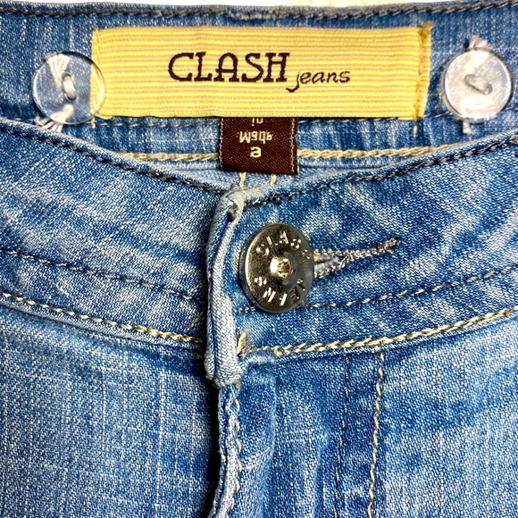 1990s Light Blue Wash Denim Jeans, Boot Cut/ Straight Leg Denim Pants,Blue Jeans - Picture 7 of 15